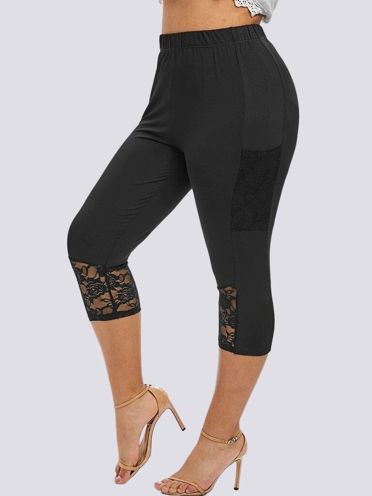 Plus-kokoiset lyhyet leggingsit (tasku)