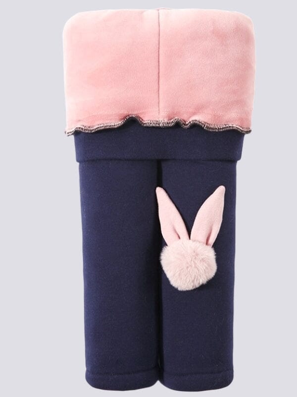 Legging Fille Polaire Chaud Leggings Ultime Legging 85 - 95cm (2 - 3 ans) Bleu marine (Lapin)