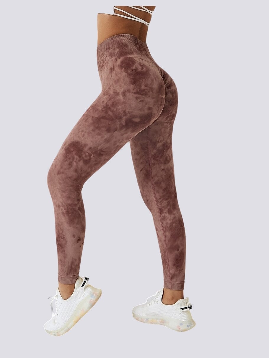 Urheiluohentavat fitnessleggingsit (push up)