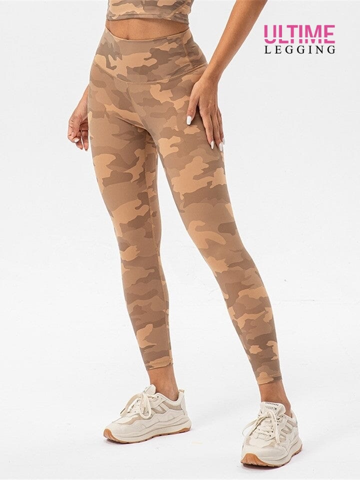 Legging Fitness Camouflage - Ultime-Legging Leggings Ultime Legging S Café