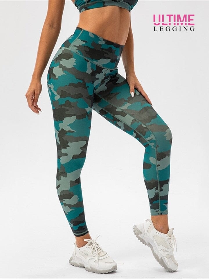 Legging Fitness Camouflage - Ultime-Legging Leggings Ultime Legging S Turquoise