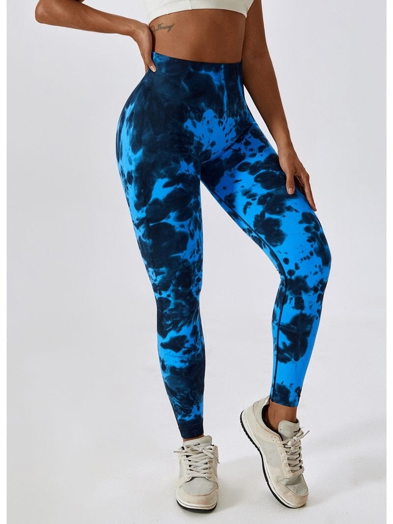 Legging Fitness Tie Dye Galbant Leggings Ultime Legging S Bleu