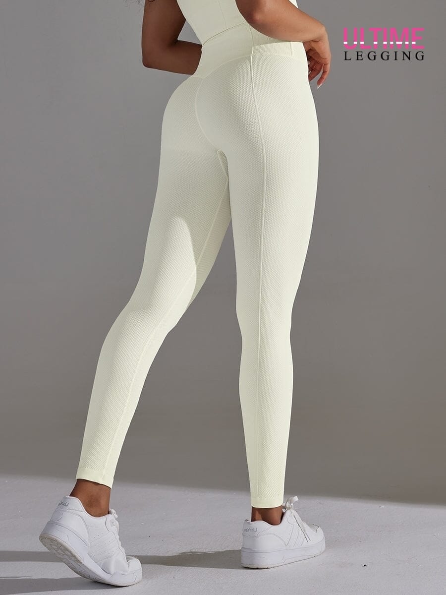 Legging Gainant Sculptant Push Up - Ultime-Legging Leggings Ultime Legging S Blanc cassé