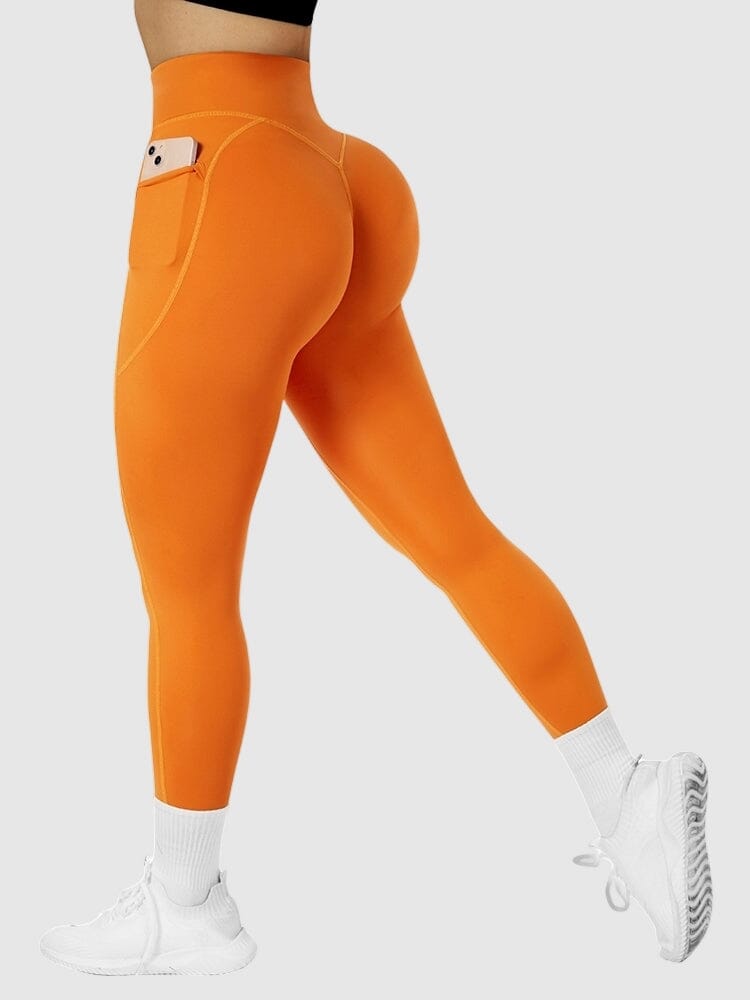 Legging Sport Affinant Poche Leggings Ultime Legging S Orange