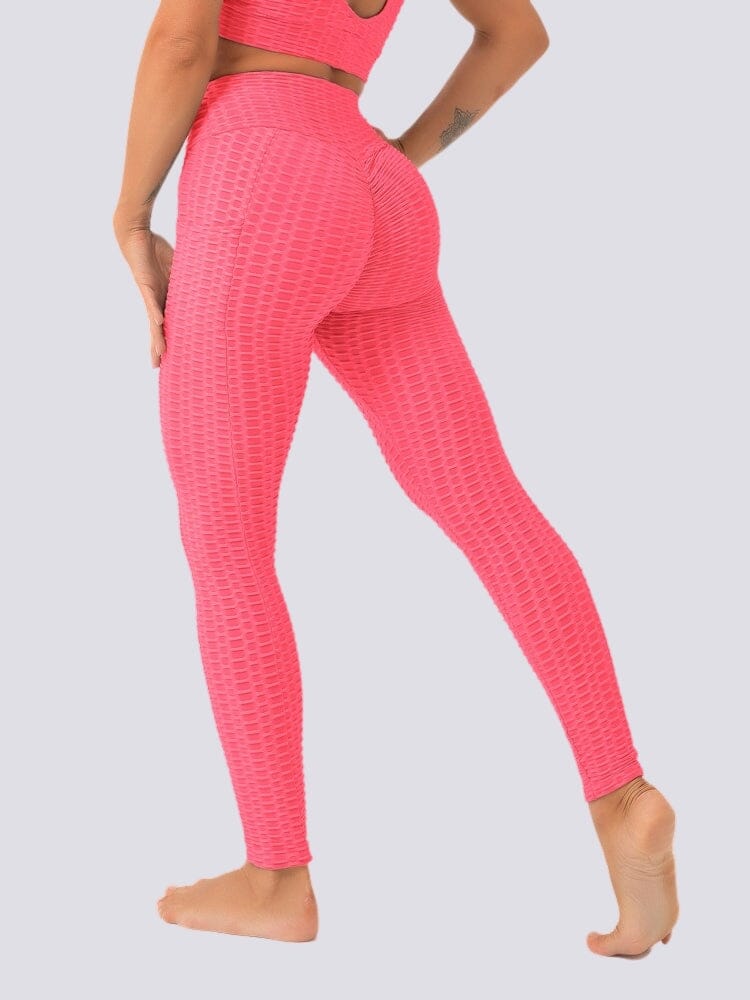 Legging Sport Anti Cellulite Push Up Poches Leggings Ultime-Legging S Rose bonbon