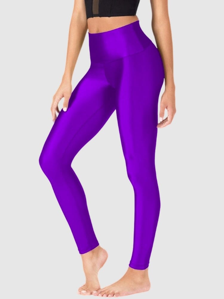 Legging Sport Brillant Leggings Ultime Legging XS Violet foncé