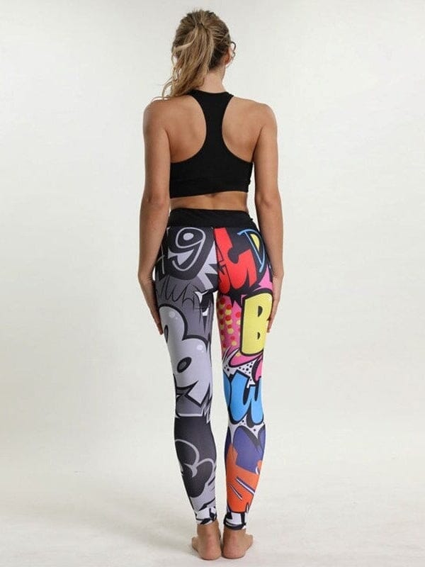 Pop art piirustus urheilu leggingsit