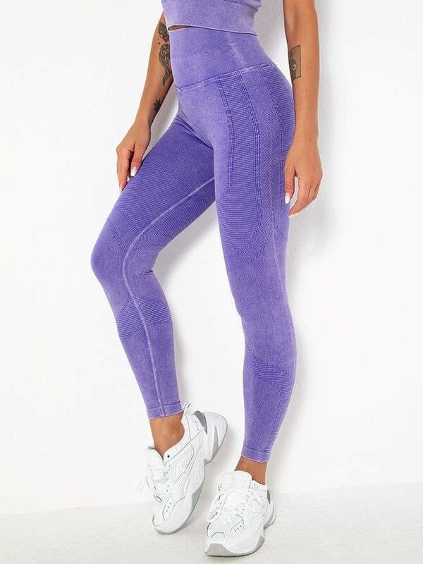 Legging Sport Effet Jean Leggings Ultime Legging : Legging Femme | Vêtements de Sport S Violet