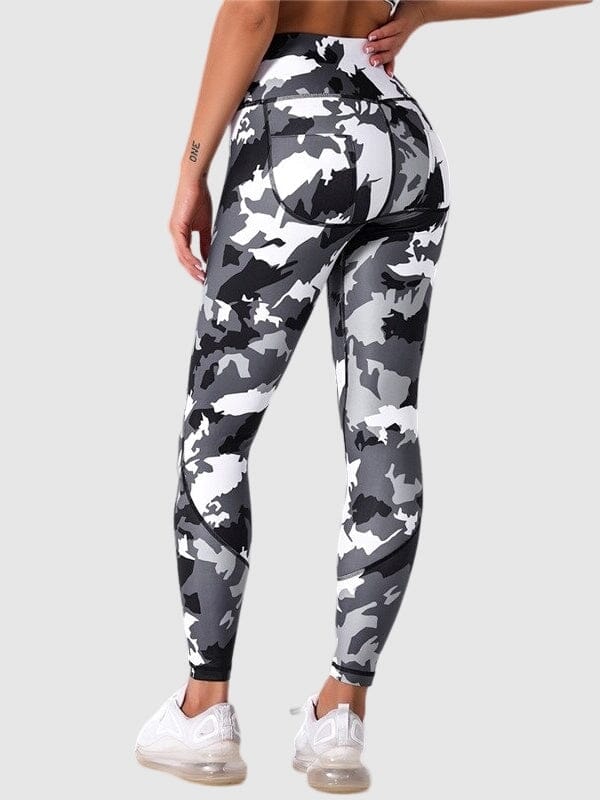 Legging Sport Imprimé Camouflage Leggings Ultime Legging : Legging Femme | Vêtements de Sport S