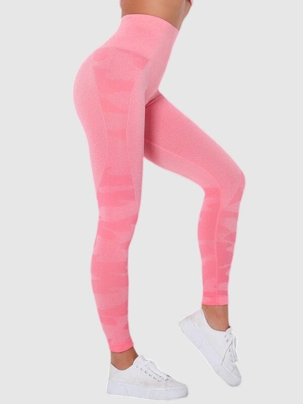 Legging Sport Imprimé Camouflage Sans Couture Leggings Ultime Legging : Legging Femme | Vêtements de Sport S Rose