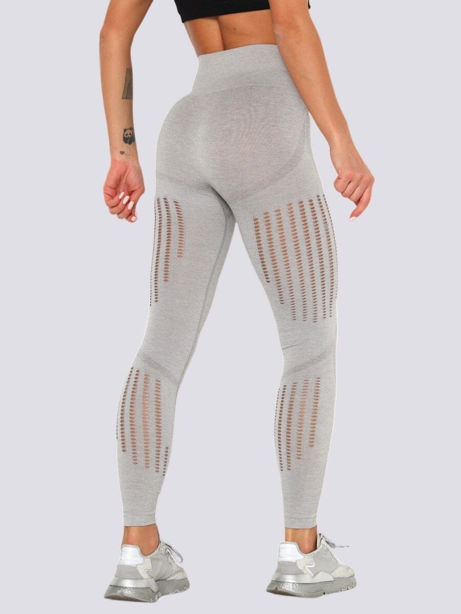 Legging Sport Maille Leggings Ultime Legging : Legging Femme | Vêtements de Sport S Gris