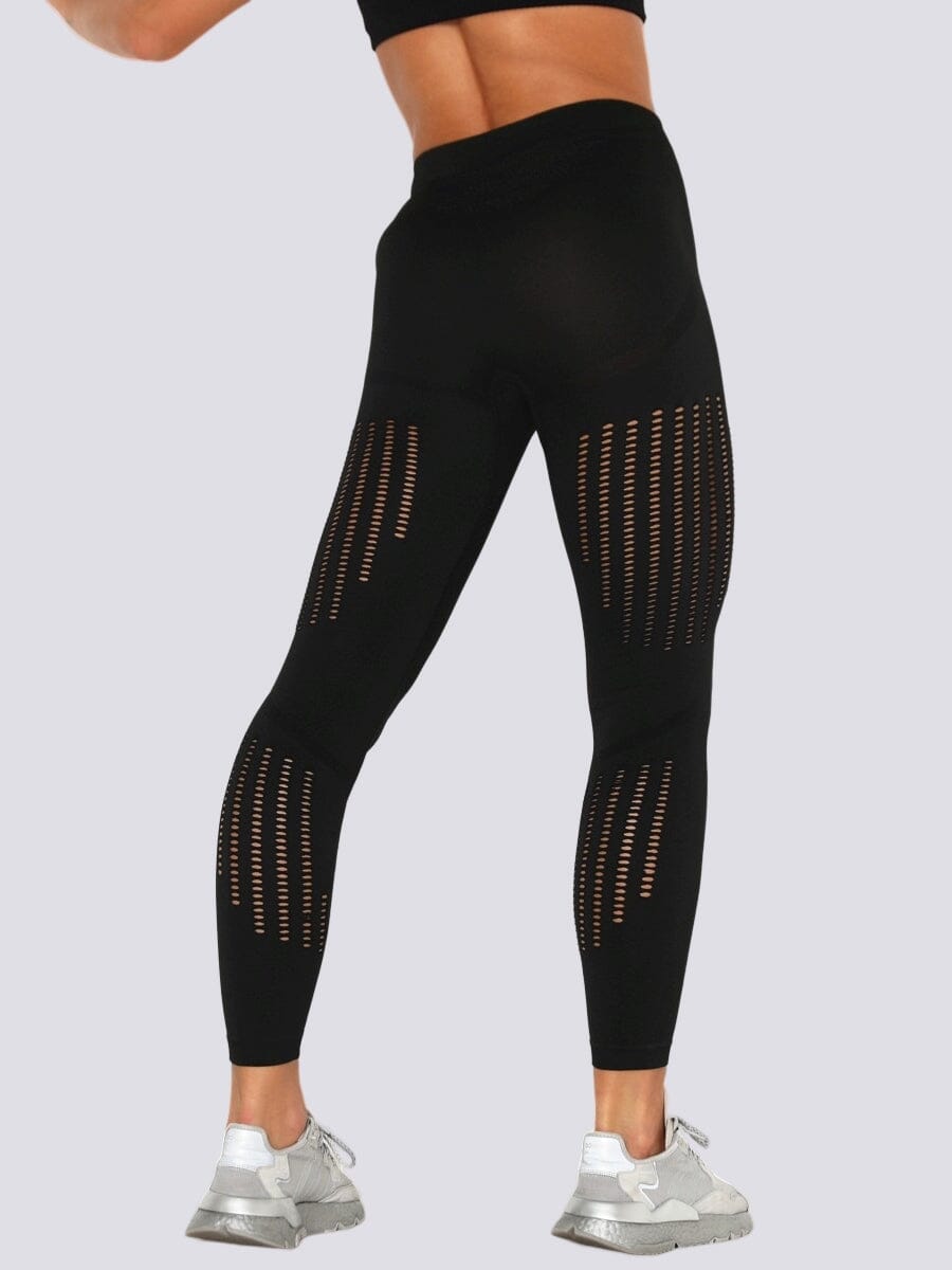 Legging Sport Maille Leggings Ultime Legging : Legging Femme | Vêtements de Sport S Noir