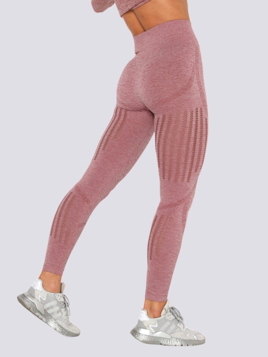 Legging Sport Maille Leggings Ultime Legging : Legging Femme | Vêtements de Sport S Rose