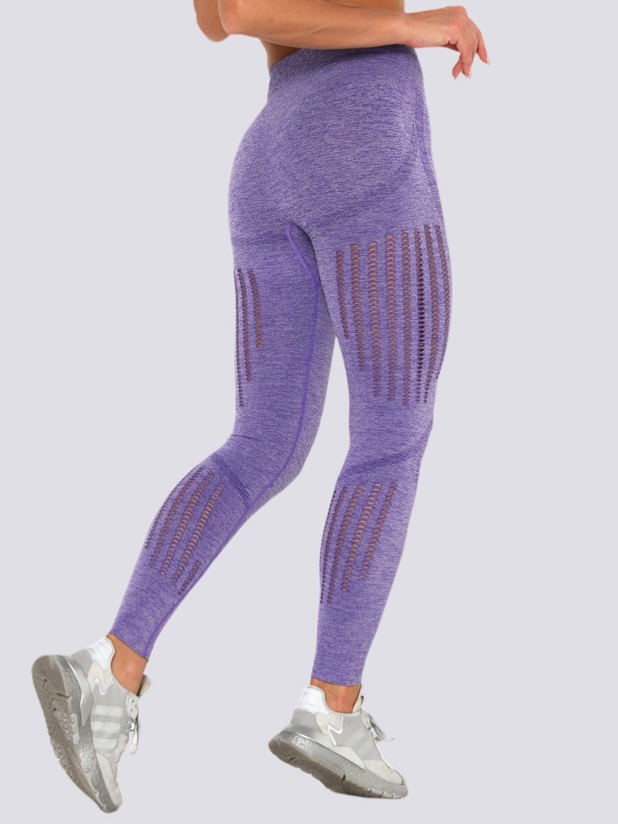 Legging Sport Maille Leggings Ultime Legging : Legging Femme | Vêtements de Sport S Violet