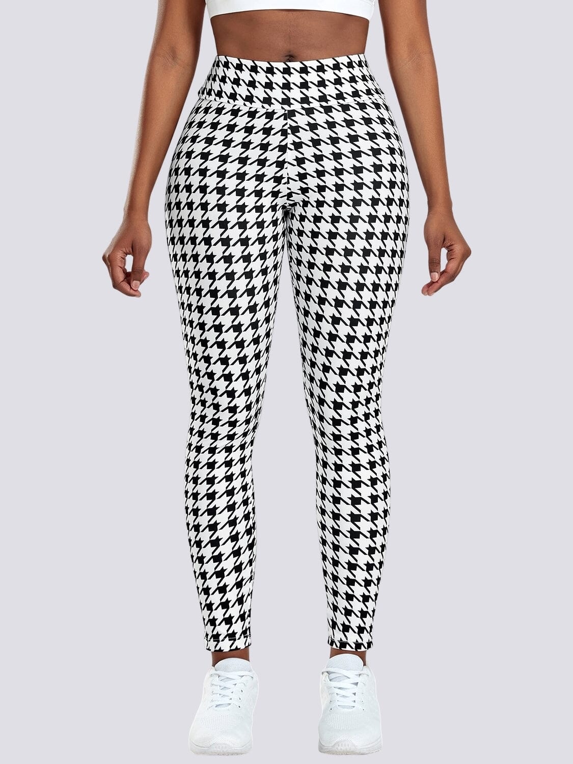 Houndstooth push up -urheiluleggingsit