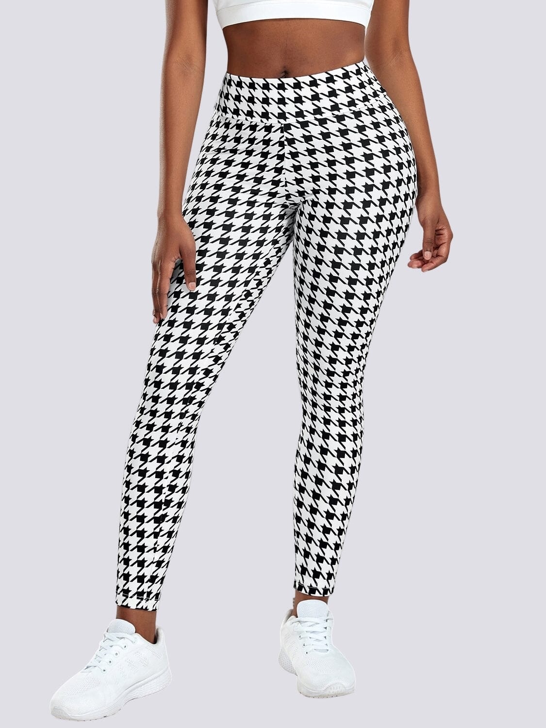 Houndstooth push up -urheiluleggingsit