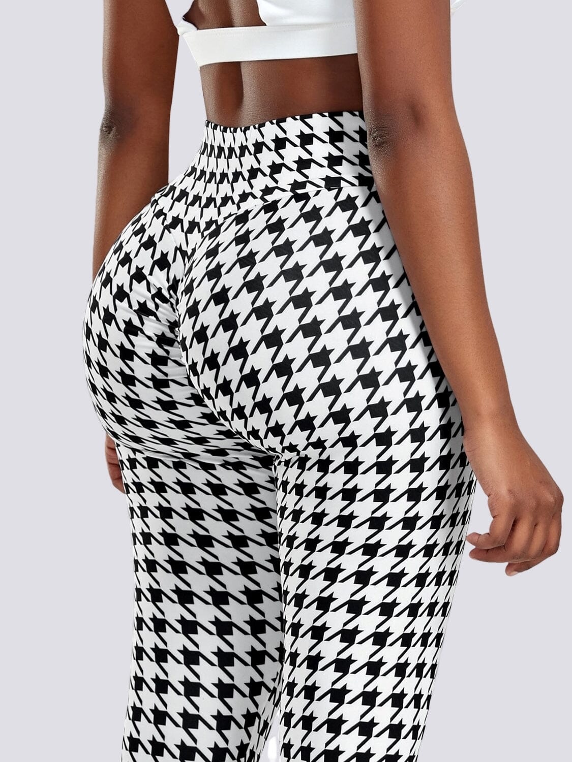 Houndstooth push up -urheiluleggingsit