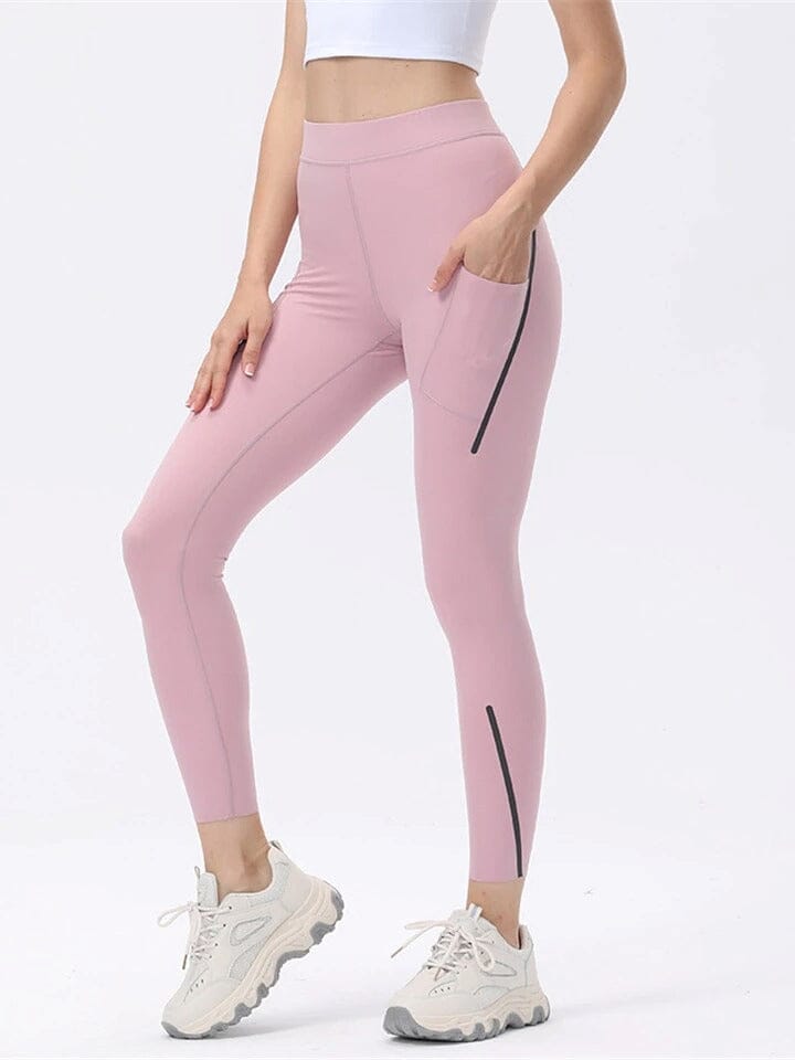 Legging Sport Poche - Maeva Leggings Ultime Legging : Legging Femme | Vêtements de Sport S Rose