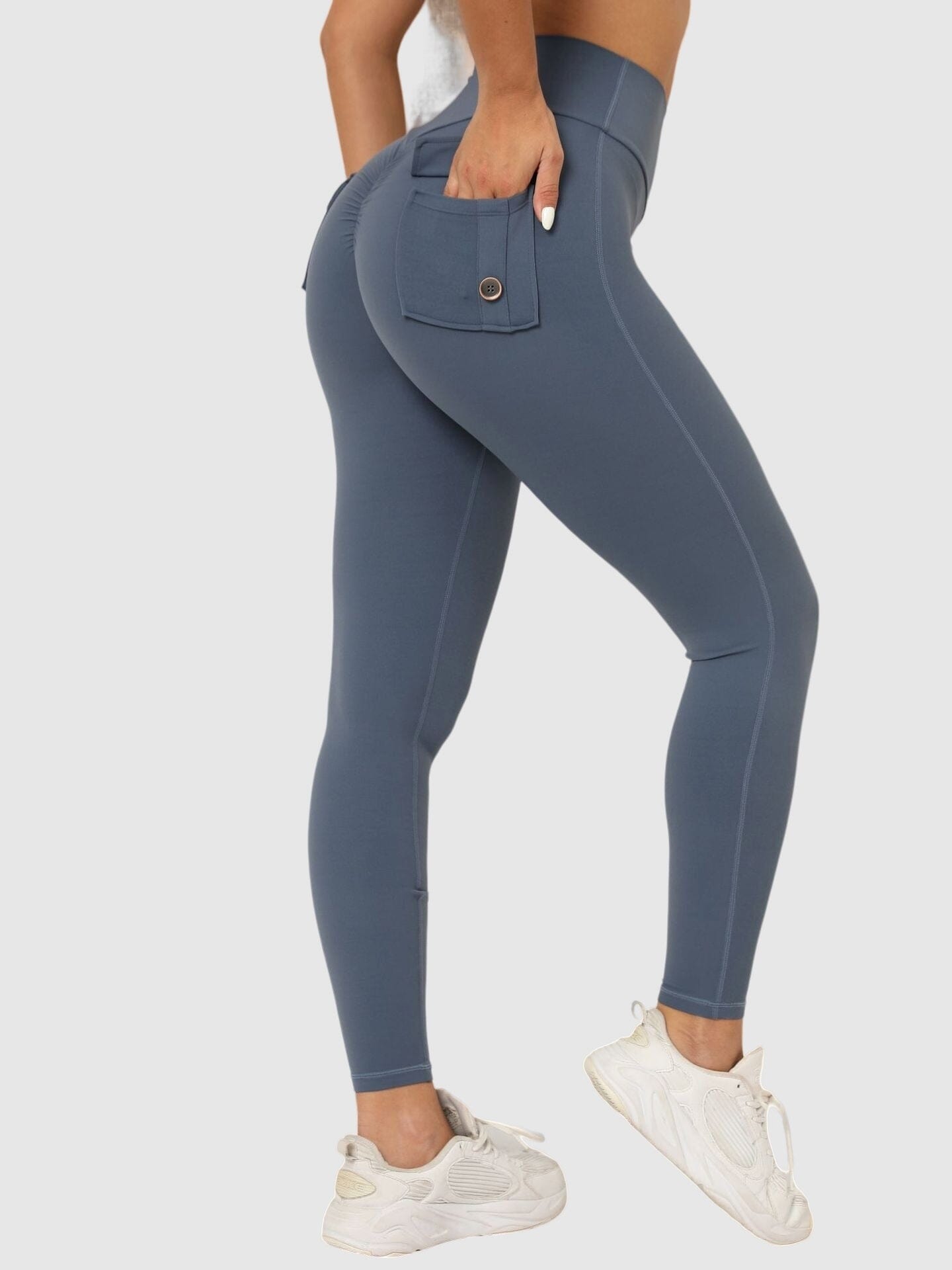 Legging Sport Push Up Poches Arrières Leggings Ultime Legging : Legging Femme | Vêtements de Sport S Bleu