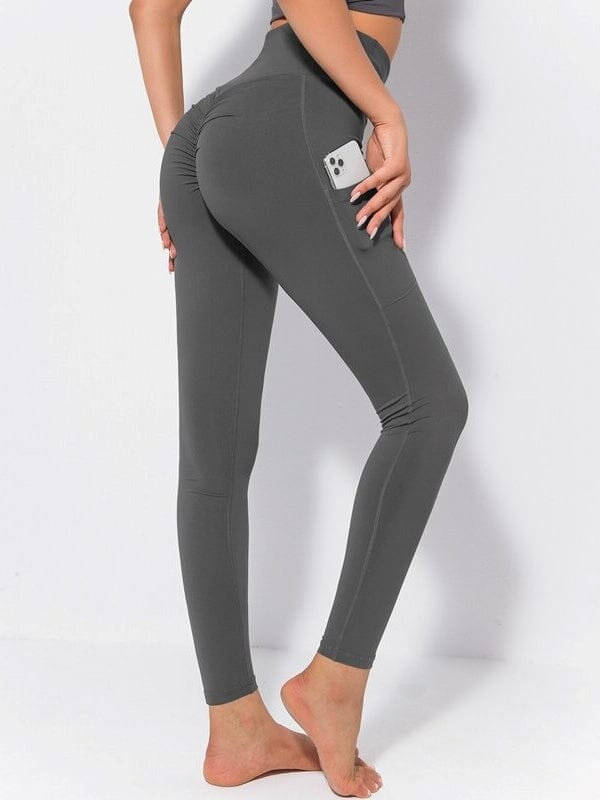 Legging Sport Push Up Poches Leggings Ultime Legging : Legging Femme | Vêtements de Sport S Gris