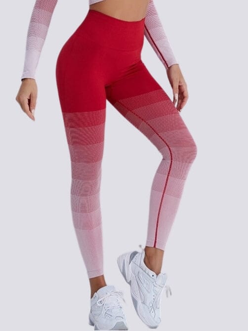 Legging Tendance Push Up Sans Couture Leggings Ultime Legging S Rouge