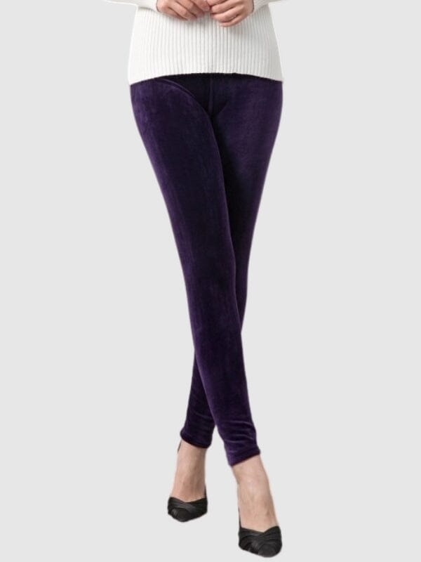 Legging Velours Leggings Ultime Legging : Legging Femme | Vêtements de Sport S Bleu marine