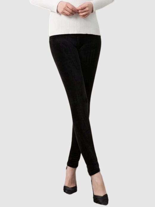 Legging Velours Leggings Ultime Legging : Legging Femme | Vêtements de Sport S Noir