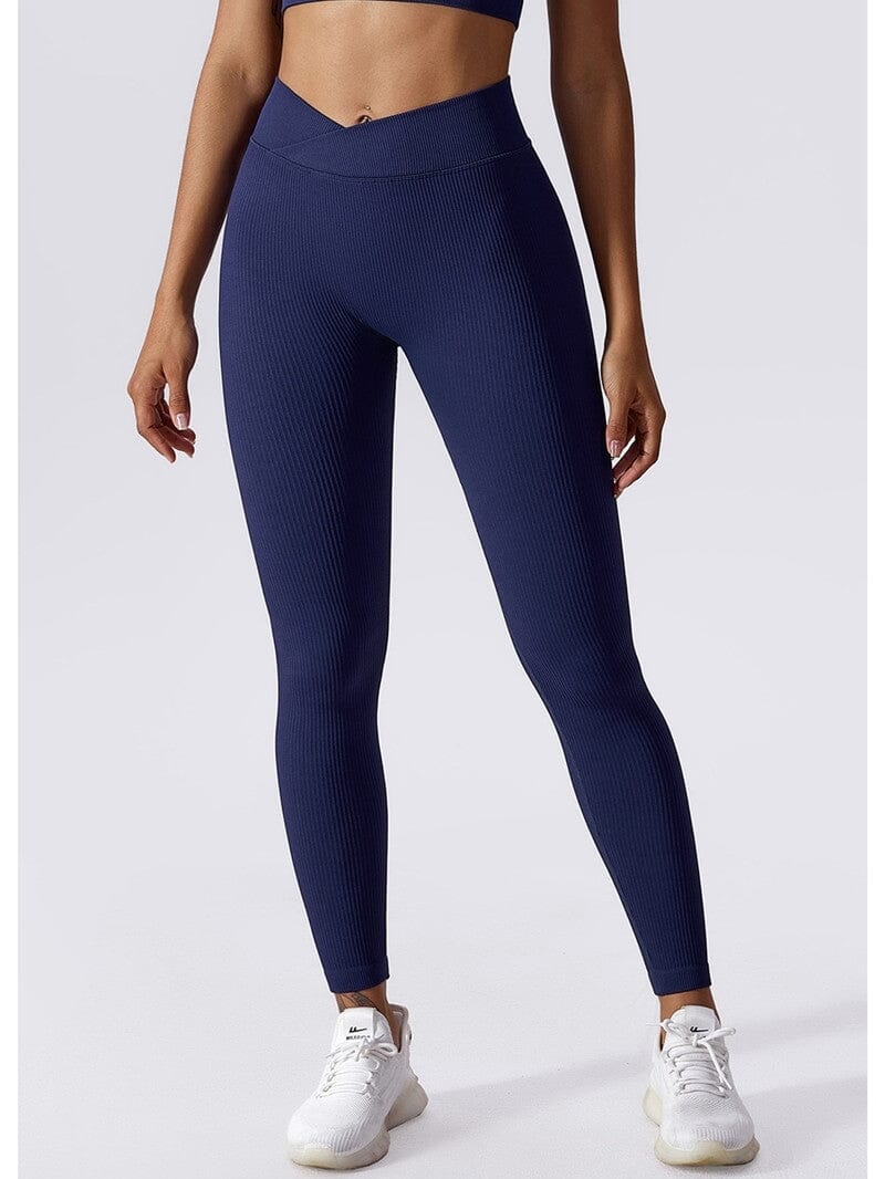 Legging Ventre plat Galbant Sans Couture Leggings Ultime Legging S Bleu