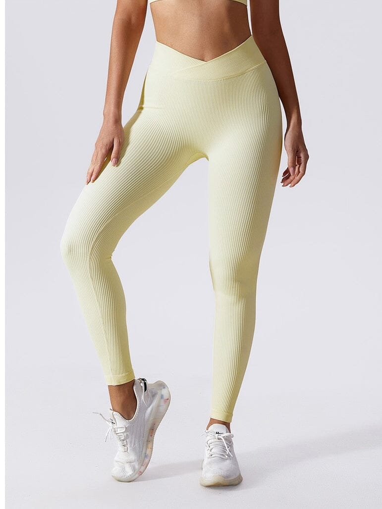 Legging Ventre plat Galbant Sans Couture Leggings Ultime Legging S Ivoire