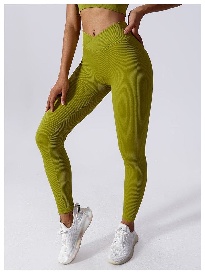 Legging Ventre plat Galbant Sans Couture Leggings Ultime Legging S Vert