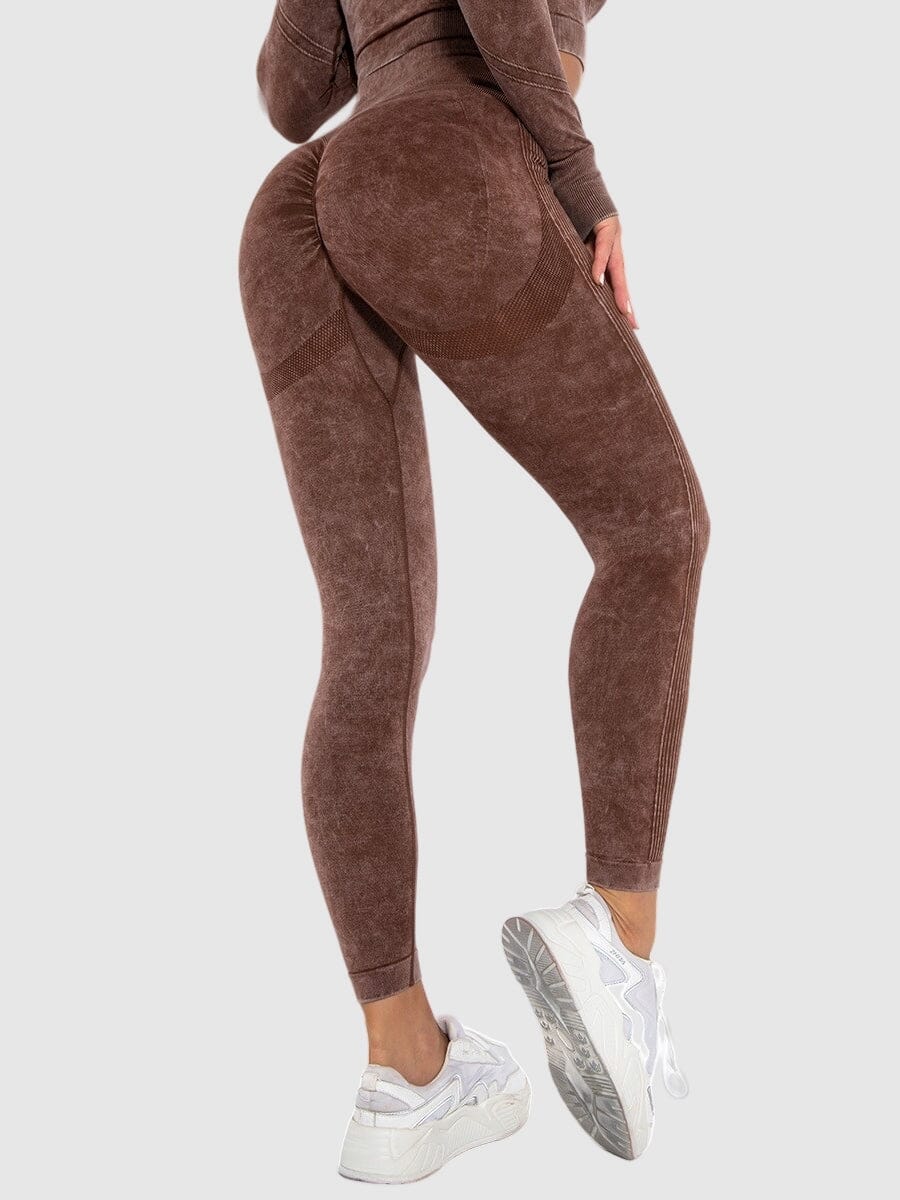 Legging Ventre Plat Push Up Sport Ultime Legging S Marron