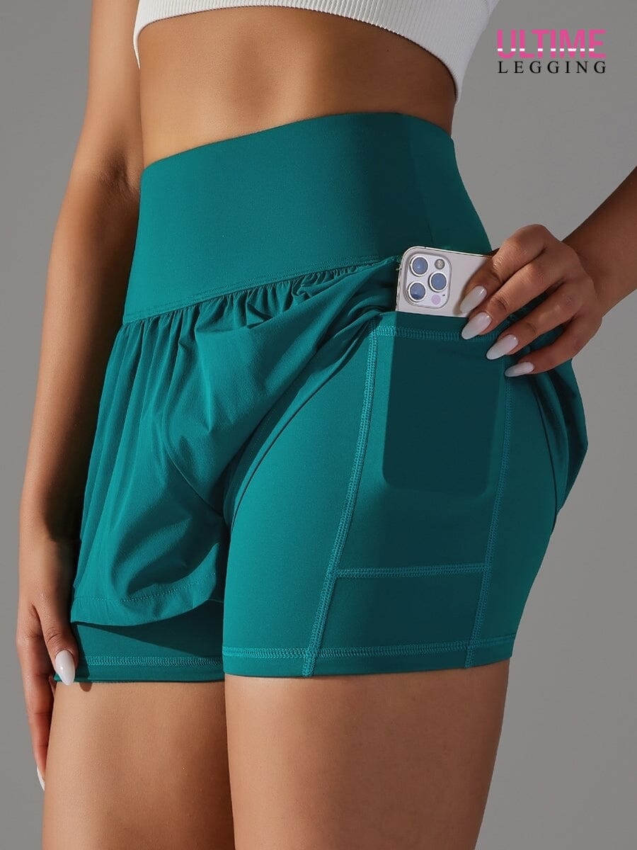 Short Running Poche - Ultime-Legging Shorts Ultime Legging XS Vert