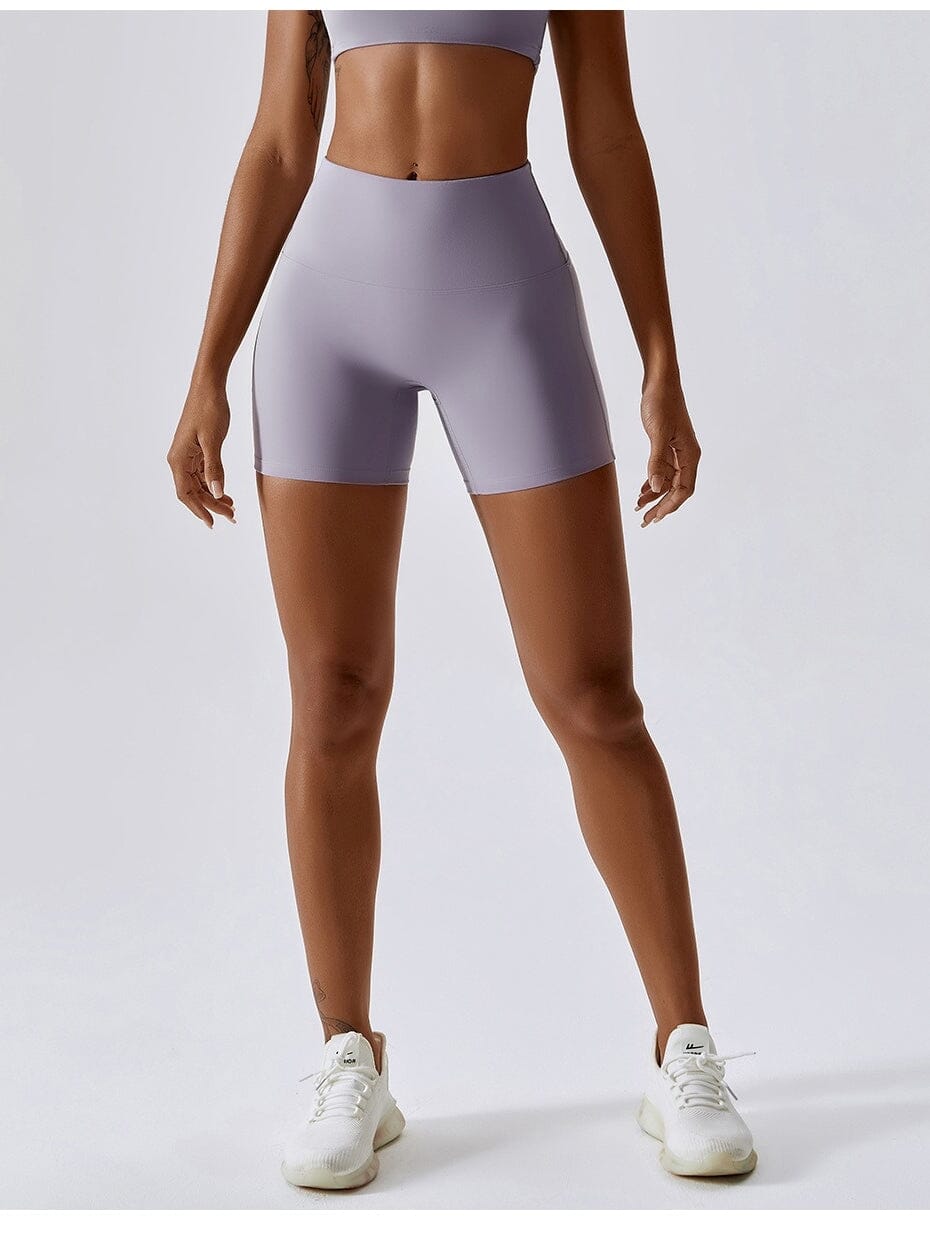 Short Sport Court Moulant Ultime Legging S Violet grisé