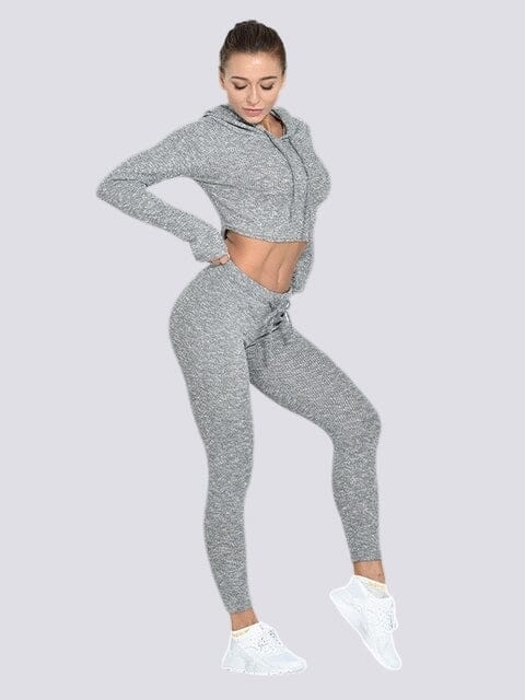 Tenue Sport Côtelée Leggings Ultime Legging S Gris